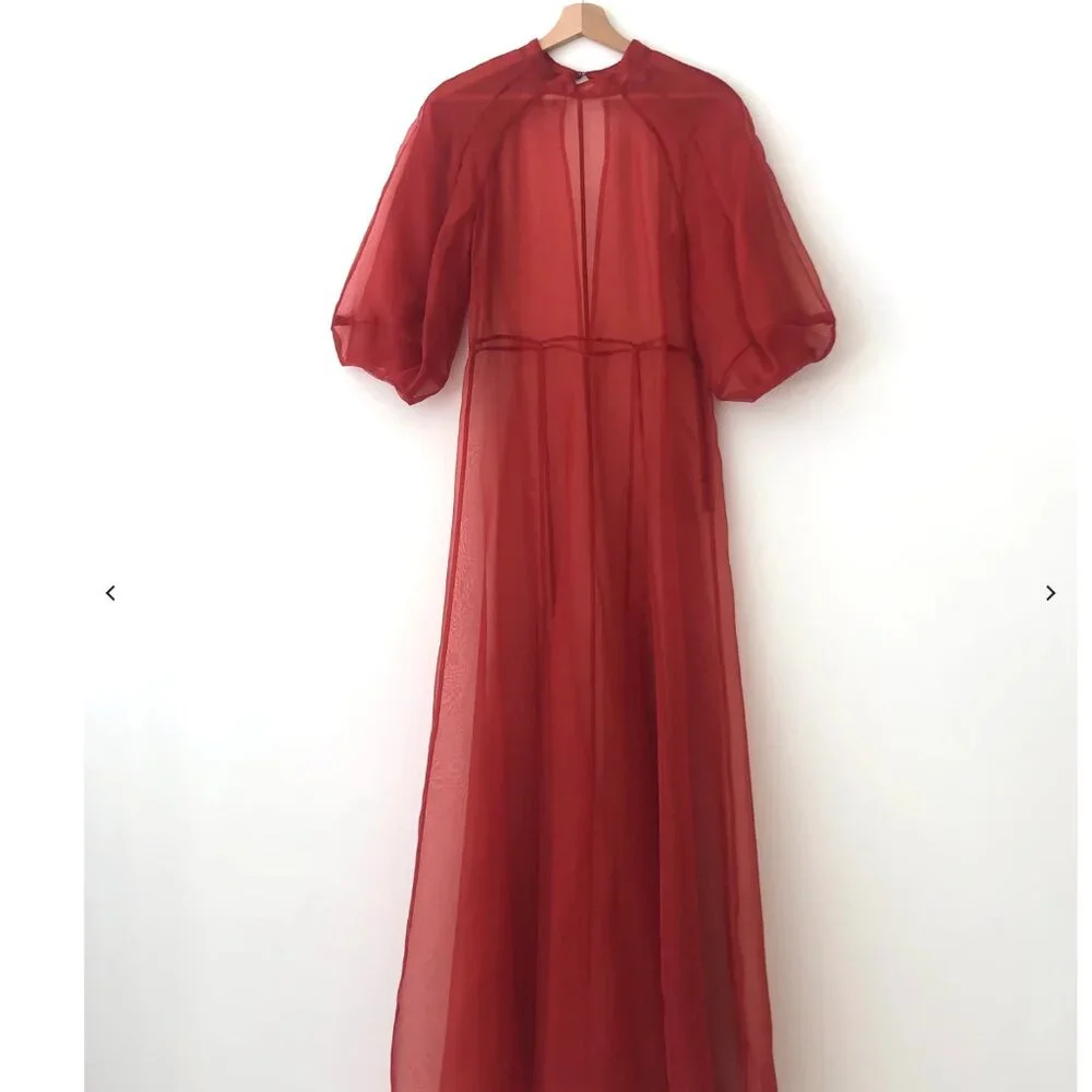 Kamperett Meiere Gown in Rust - Size M - Picture 2 of 3
